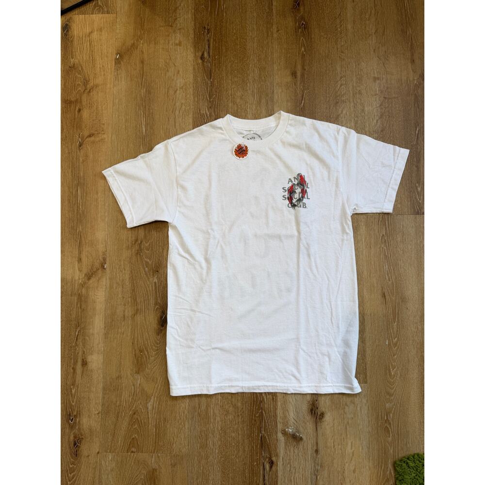 Anti Social Social Club Koi Garden 3M Reflective Graphic T-Shirt White Red
